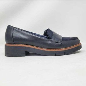 Women's 7 Dr. Scholl's platform loafers in black slip on shoes